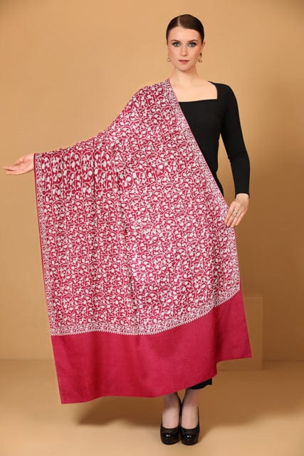 Pashtush India Womens Shawls Pashtush womens Extra Fine Wool Shawl, Maroon