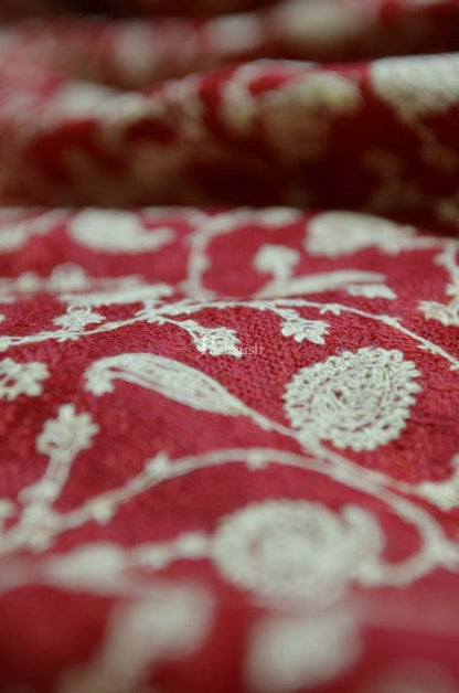 Pashtush India Womens Shawls Pashtush womens Extra Fine Wool Shawl, Maroon