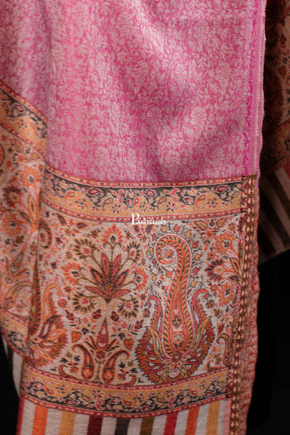 Pashtush India Womens Shawls Pashtush Womens Extra Fine Wool Shawl, Paisley Palla Design, Majenta