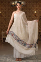 Pashtush India Womens Shawls Pashtush Womens Extra Fine Wool Shawl, Paisley Palla Twilight Collection Design, Beige