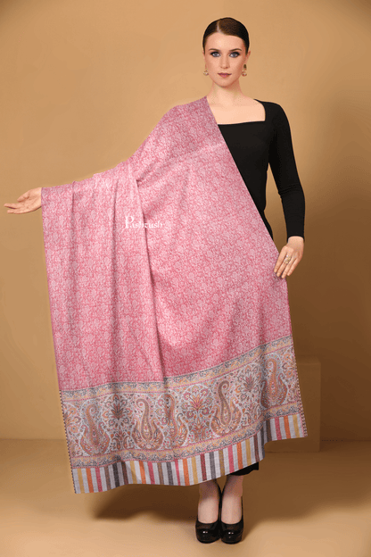 Pashtush India Womens Shawls Pashtush Womens Extra Fine Wool Shawl, Pasiley Palla Design, Red