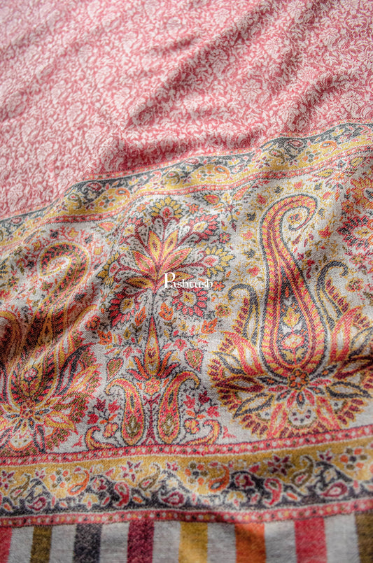 Pashtush India Womens Shawls Pashtush Womens Extra Fine Wool Shawl, Pasiley Palla Design, Red
