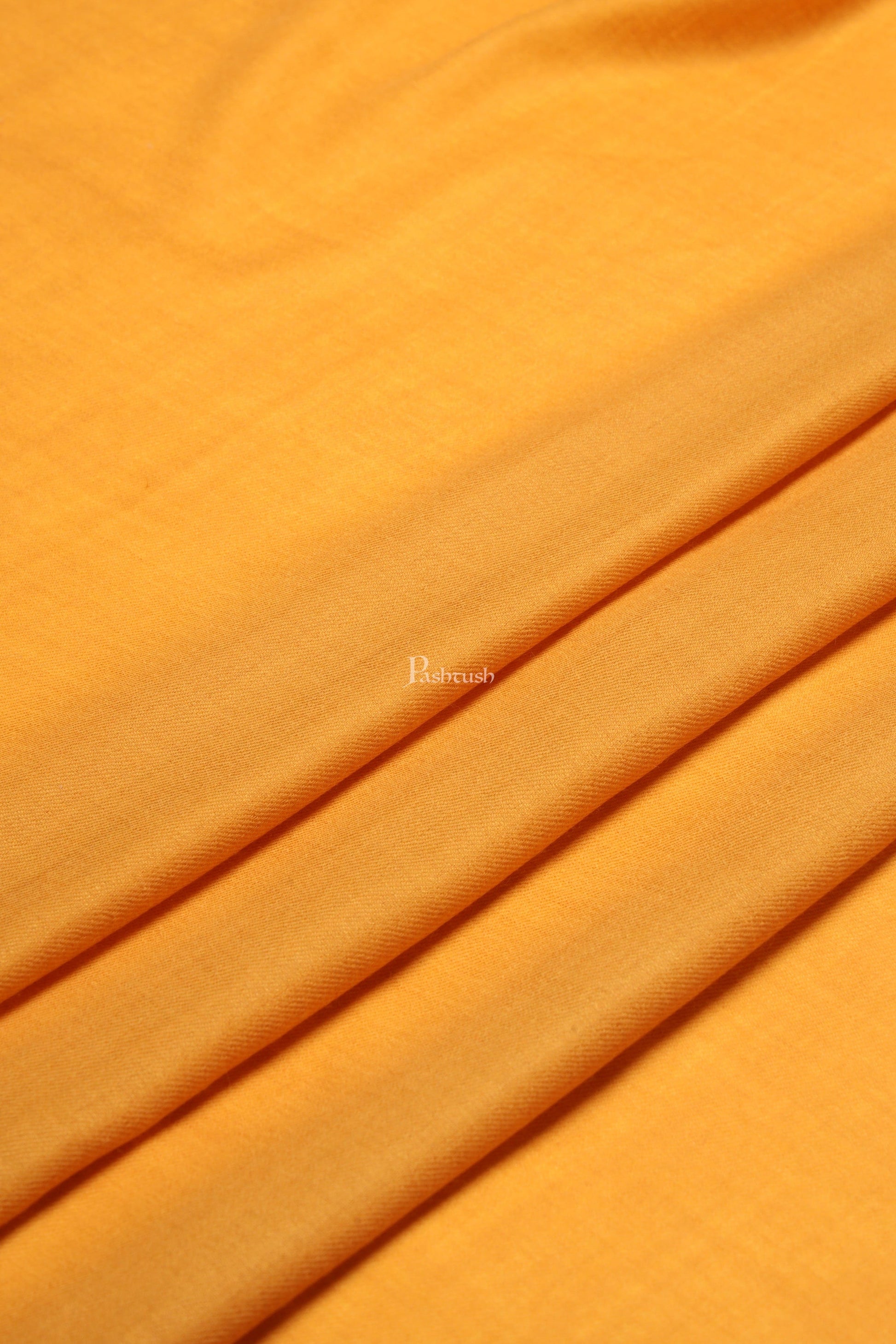 Pashtush India Womens Shawls Pashtush Womens Extra Fine Wool Shawl, Solid Weave Design, Mustard