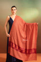 Pashtush India Womens Shawls Pashtush Womens Extra Fine Wool Shawl, Tone On Tone Embroidery, Paisley Palla Design, Maroon