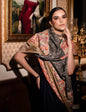 Pashtush India Womens Shawls Pashtush womens Extra Fine Wool shawl, With Embroidered Ethnic Palla design, Black