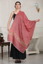 Pashtush India Womens Stoles Pashtush Womens Extra Fine Wool Stole, Aztec Weave Design, Maroon
