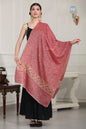 Pashtush India Womens Stoles Pashtush Womens Extra Fine Wool Stole, Aztec Weave Design, Maroon