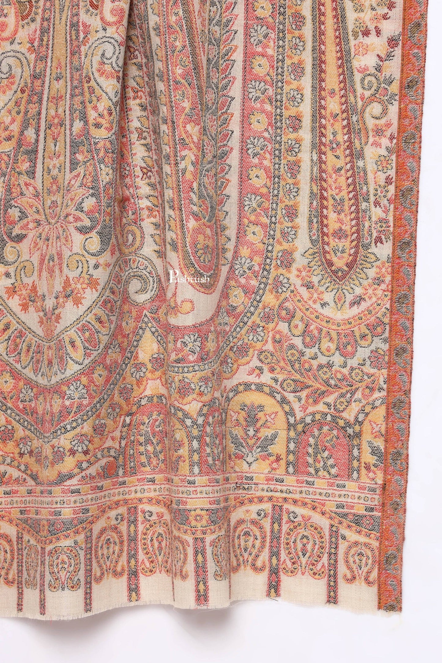 Pashtush India Womens Stoles and Scarves Scarf Pashtush womens Extra Fine Wool stole, beige