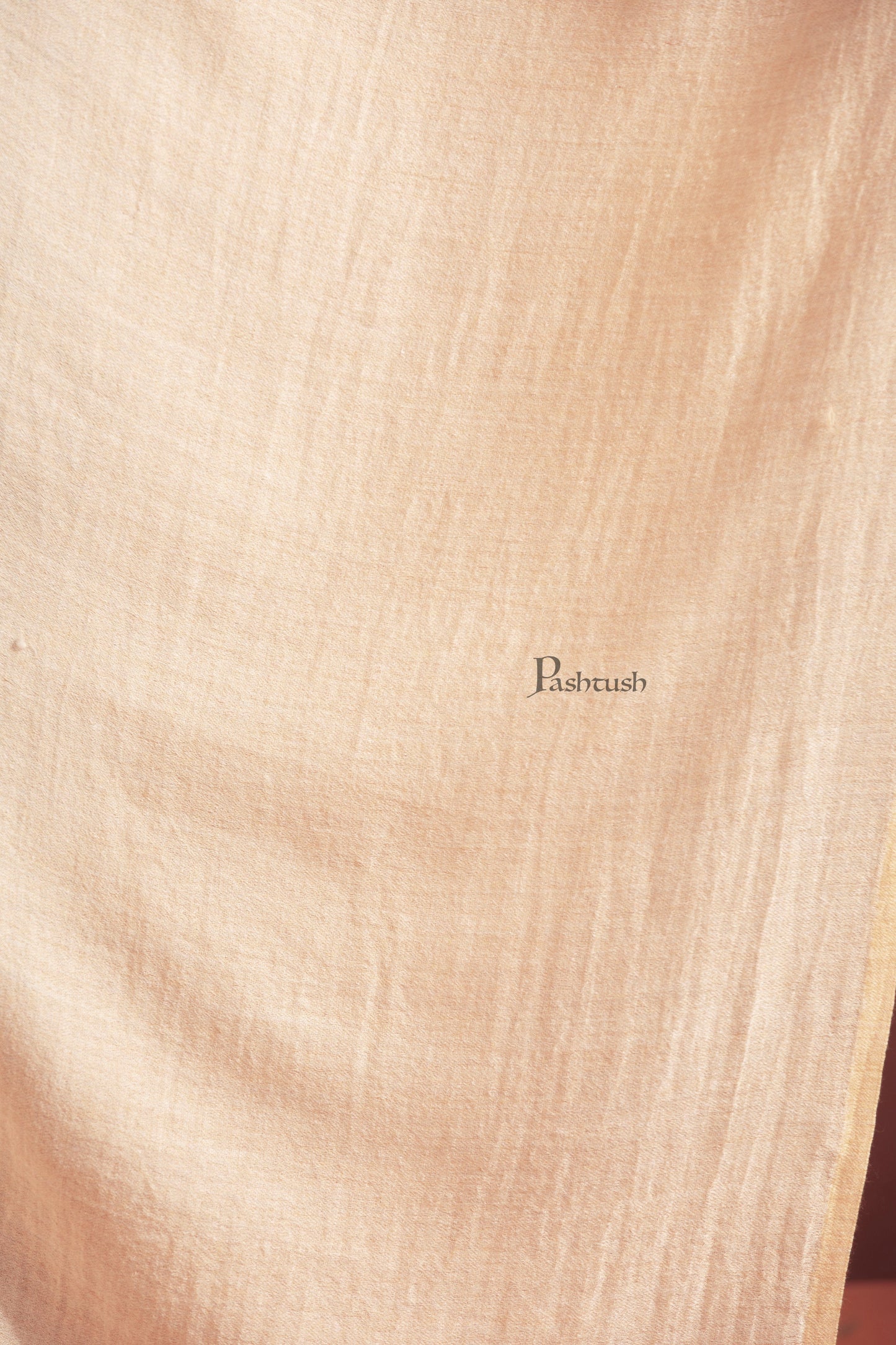 Pashtush India Womens Stoles and Scarves Scarf Pashtush Womens Extra Fine Wool Stole, Design, Grey Gold