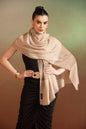 Pashtush India Womens Stoles and Scarves Scarf Pashtush Womens Extra Fine Wool Stole,  Design, Taupe