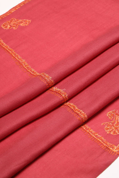 Pashtush India Womens Stoles Pashtush Womens Extra Fine Wool Stole, Kashmiri Hand Embroidery, Kingri Design, Morning Rose
