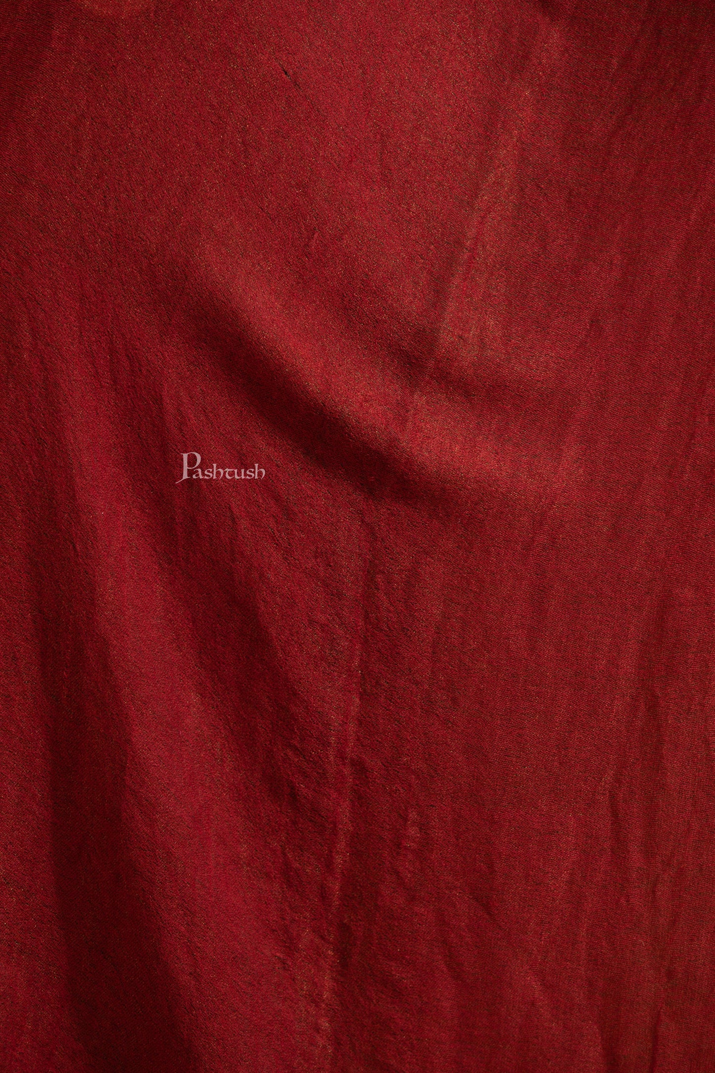 Pashtush India Womens Stoles and Scarves Scarf Pashtush Womens Extra Fine Wool Stole, Reversible Zari , Maroon