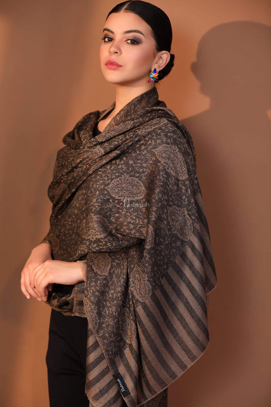 Pashtush India 70x200 Pashtush Womens Extra Fine Wool Stole, Soft, Warm and Light Weight