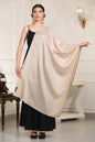 Pashtush India Womens Stoles Pashtush Womens Extra Fine Wool Stole, Solid Plain Design, Beige