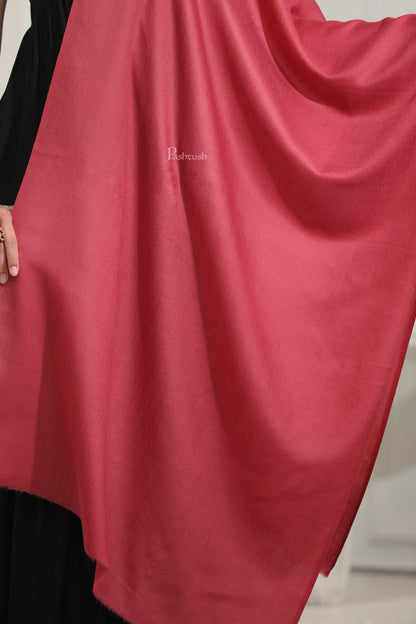 Pashtush India Womens Stoles Pashtush Womens Extra Fine Wool Stole, Solid Plain Design, Rose