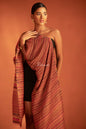 Pashtush India womens scarf and Stoles Pashtush Womens Extra Fine Wool Stole, Stripe With Zari  Design, Multicolour