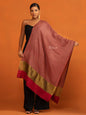 Pashtush India womens scarf and Stoles Pashtush Womens Extra Fine Wool Stole, Twilght Collection Stripe Design, Beige And Maroon