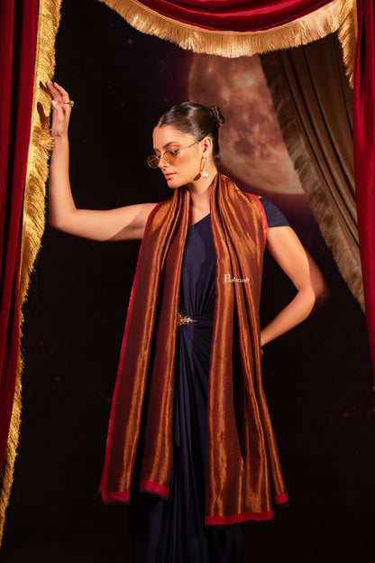 Pashtush India Womens Shawls Pashtush Womens Extra Fine Wool Stole, Twilight Design, Maroon