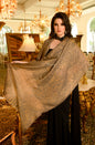 Pashtush India Womens Stoles and Scarves Scarf Pashtush Womens Extra Fine Wool Stole, Twilight Reversible Design, Dark Grey