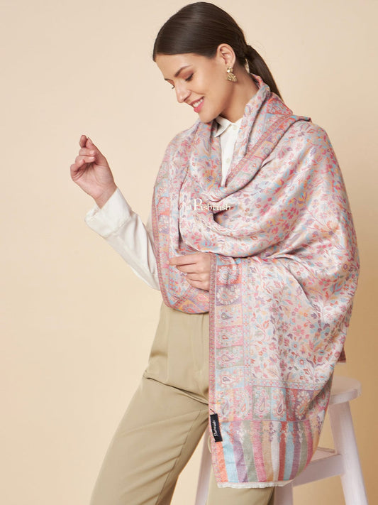 Pashtush India Womens Stoles and Scarves Scarf Pashtush Womens Extra Soft Bamboo Stole, Ethnic  Design, Multicolour