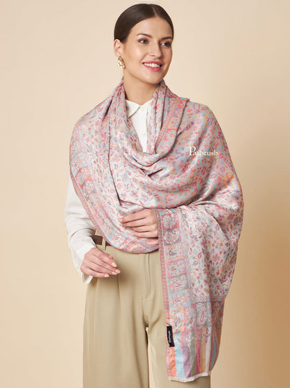 Pashtush India Womens Stoles and Scarves Scarf Pashtush Womens Extra Soft Bamboo Stole, Ethnic  Design, Multicolour