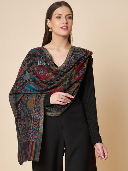 Pashtush India Womens Stoles and Scarves Scarf Pashtush Womens Extra Soft Bamboo Stole, Ethnic  Woven Jaal Design, Multicolour