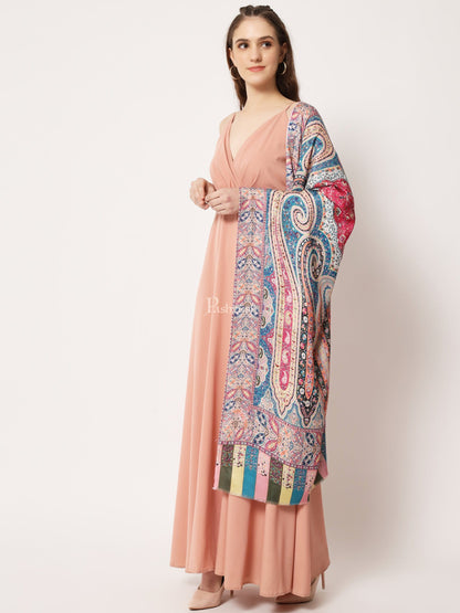 Pashtush India Womens Stoles and Scarves Scarf Pashtush Womens Extra Soft Bamboo Stole, Kalamkari Printed Design, Multicolour