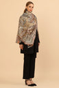 Pashtush India Womens Stoles and Scarves Scarf Pashtush Womens Extra Soft Bamboo Stole, Printed Design, Beige