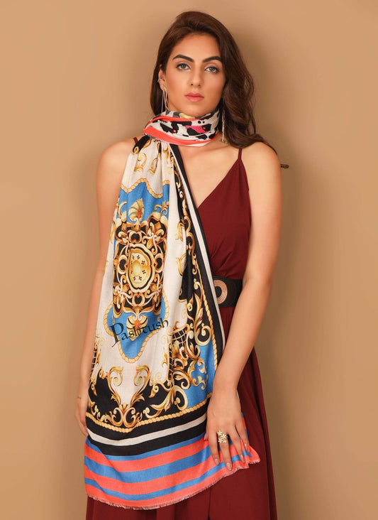 Pashtush India Stole Pashtush Womens Extra Soft, Printed Bamboo Scarf