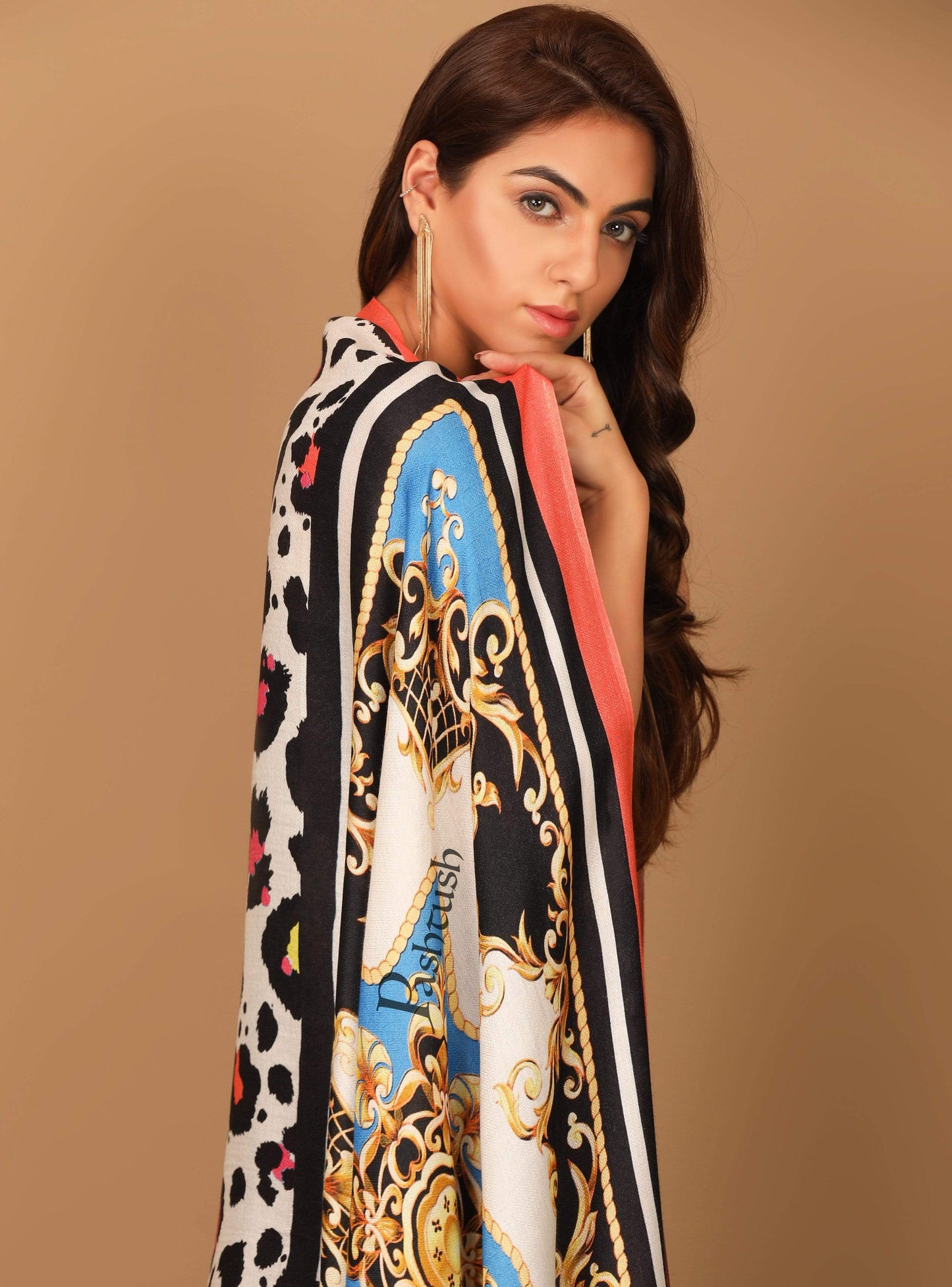 Pashtush India Stole Pashtush Womens Extra Soft, Printed Bamboo Scarf