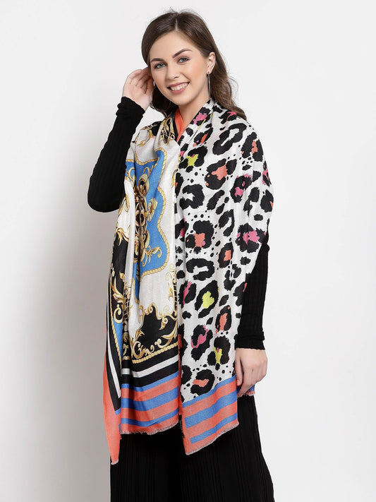 Pashtush India Womens Stoles and Scarves Scarf Pashtush Womens Extra Soft, Printed Bamboo Scarf