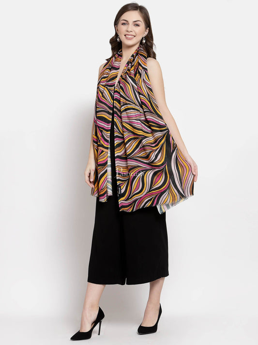 Pashtush India Womens Stoles and Scarves Scarf Pashtush Womens Extra Soft, Printed Bamboo Scarf