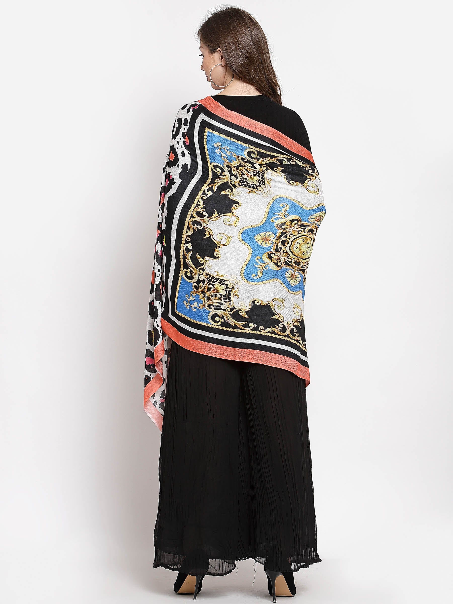 Pashtush India Womens Stoles and Scarves Scarf Pashtush Womens Extra Soft, Printed Bamboo Scarf