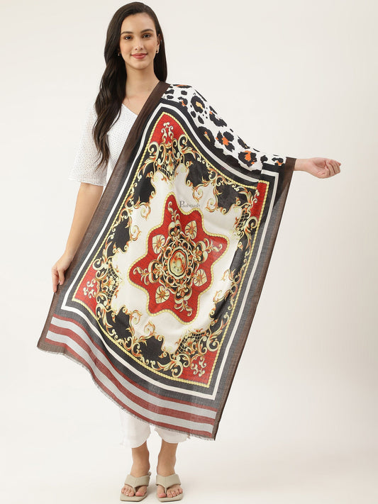 Pashtush India Womens Stoles and Scarves Scarf Pashtush Womens Extra Soft, Printed Bamboo Scarf, Multicolour