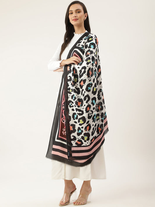Pashtush India Womens Stoles and Scarves Scarf Pashtush Womens Extra Soft, Printed Bamboo Scarf, Multicolour