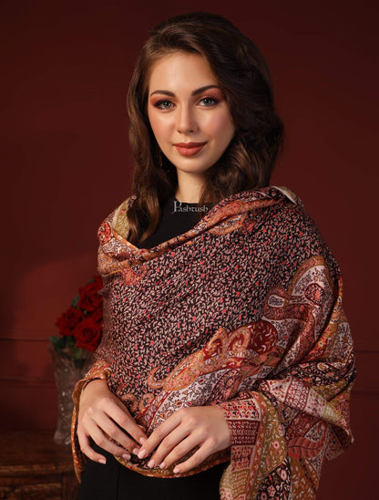 Pashtush India 100x200 PASHTUSH WOMENS EXTRA SOFT, PRINTED BAMBOO SCARF, Multicoloured