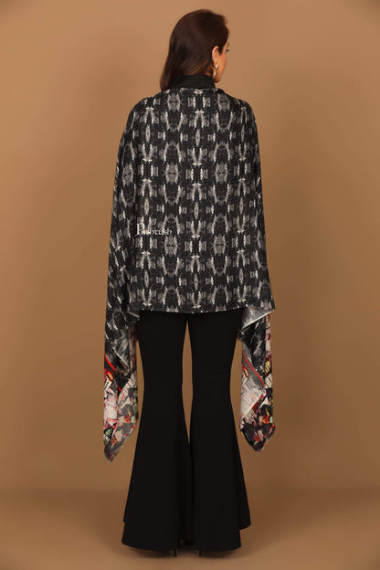 Pashtush India Stole Pashtush Womens Extra Soft, Sketch Printed Bamboo Scarf