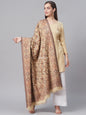 Pashtush India Womens Shawls Pashtush Womens Faux Pashmina, Ethnic Weave Shawl, Beige