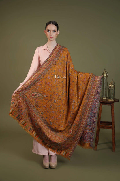 Pashtush India 100x200 Pashtush Womens Faux Pashmina, Kaani Weave Shawl, Sunflower