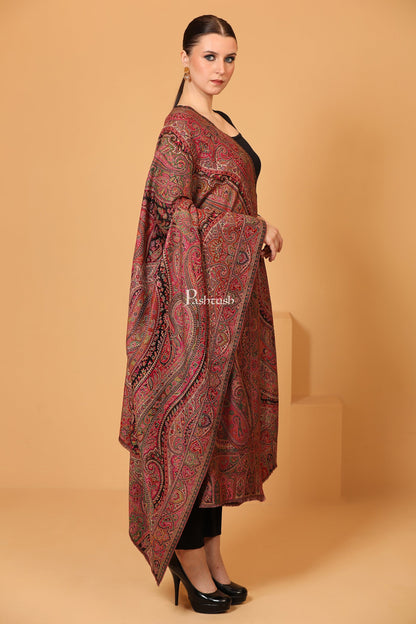 Pashtush India Womens Shawls Pashtush womens Faux Pashmina shawl, Antique Rich Garden Aesthetic design, Multicolour