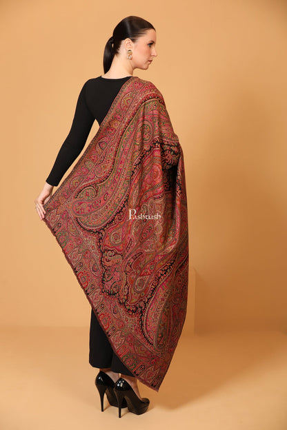 Pashtush India Womens Shawls Pashtush womens Faux Pashmina shawl, Antique Rich Garden Aesthetic design, Multicolour