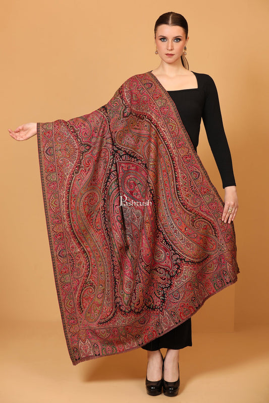 Pashtush India Womens Shawls Pashtush womens Faux Pashmina shawl, Antique Rich Garden Aesthetic design, Multicolour