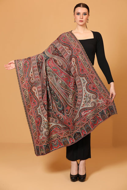 Pashtush India Womens Shawls Pashtush womens Faux Pashmina shawl, Antique Rich Garden Aesthetic design, Multicolour