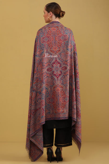 Pashtush India Womens Shawls Pashtush womens Faux Pashmina Shawl, Ethnic Paisley Weave, Multicolour