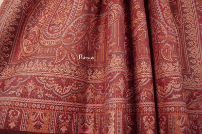 Pashtush India Womens Shawls Pashtush Womens Faux Pashmina Shawl, Ethnic Weave Design, Brown