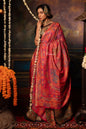 Pashtush India Womens Shawls Pashtush Womens Faux Pashmina Shawl, Pailsey Weave Design, Pink