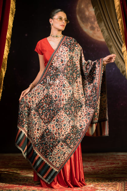Pashtush India Womens Shawls Pashtush Womens Faux Pashmina Shawl, Paisley Weave Design, Multicolour