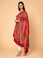 Pashtush India Womens Shawls Pashtush Womens Faux Pashmina Shawl, Woven Jamawar Design, Maroon