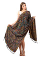 Pashtush Womens Fine Bamboo Jacquard Scarf, Reversible, Multicoloured - Baby Pink