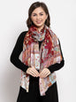 Pashtush India Womens Stoles and Scarves Scarf Pashtush Womens Fine Soft Bamboo Stole, Shikaardar Print Design
